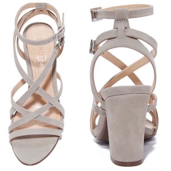 SCHUTZ Shoes - Schutz Cement Gray Karls Sandals